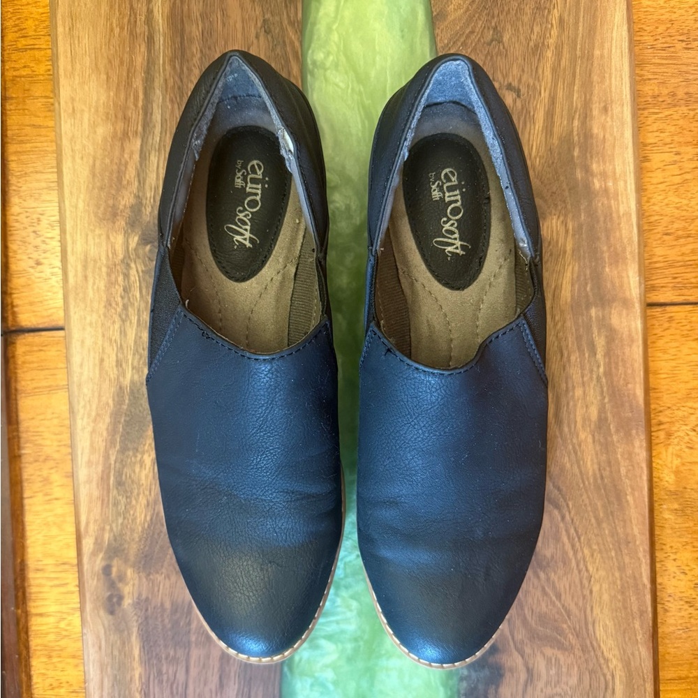 Eurosoft Sofft Shoes Womens 7 Loafer Slip On Everett Casual Comfort Black Flats